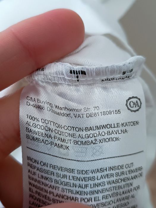 Biała bawełniana koszulka t-shirt z palmą plażą S