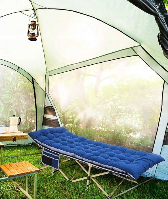 Łóżko Polowe Kempingowe Sportneer 188 x 71 cm Niebieskie Nr046