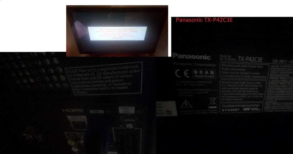 panasonic tv42cale plazmowy