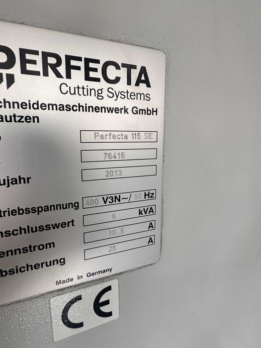 Gilotyna, krajarka do papieru PERFECTA 115 SE ROK 2015