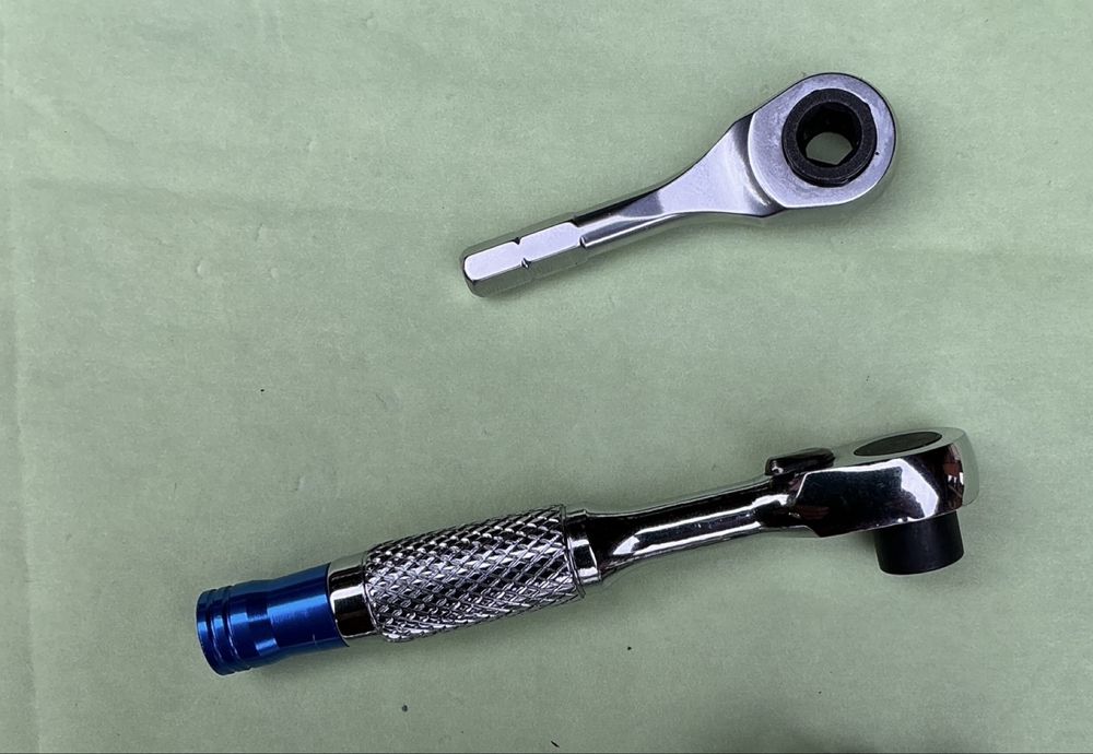 Набор 2шт уникальние міні трещотки под бити вороток 1/4 мікро трещотка