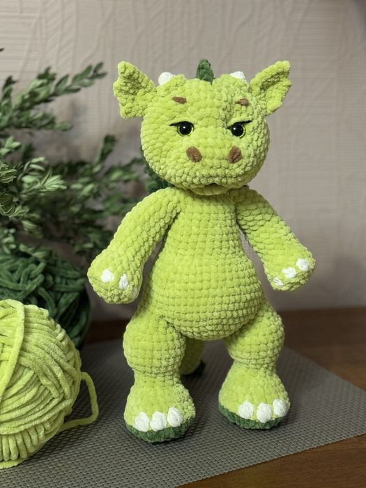 Плюшева іграшка Дракоша Тоша ручної роботи