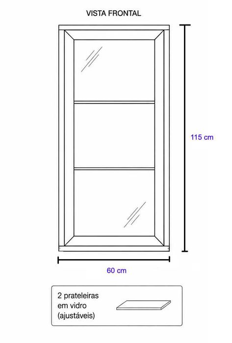 Conjunto de Móvel de TV com 2 Vitrines e Arrumação
