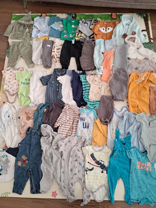 Mega paka ubrań dla chłopca (ponad 100 szt.) r. 62-68