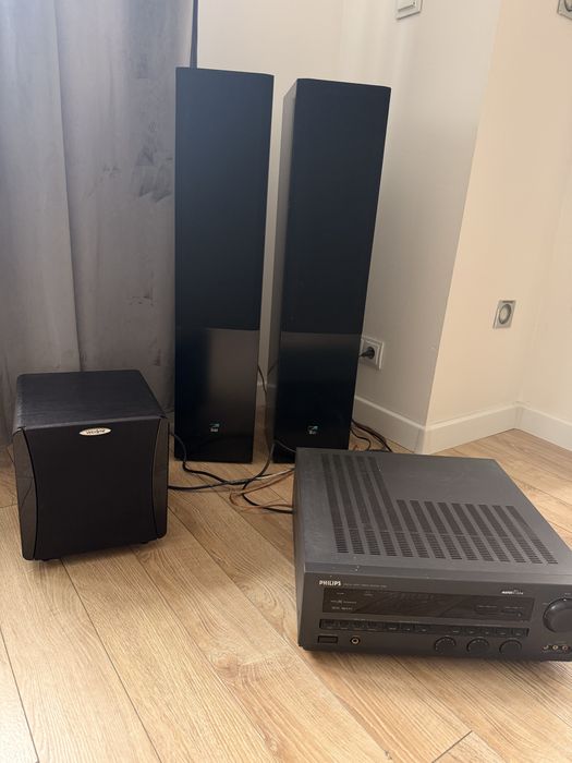 Zestaw głośniki elac+subwoofer+amplituner