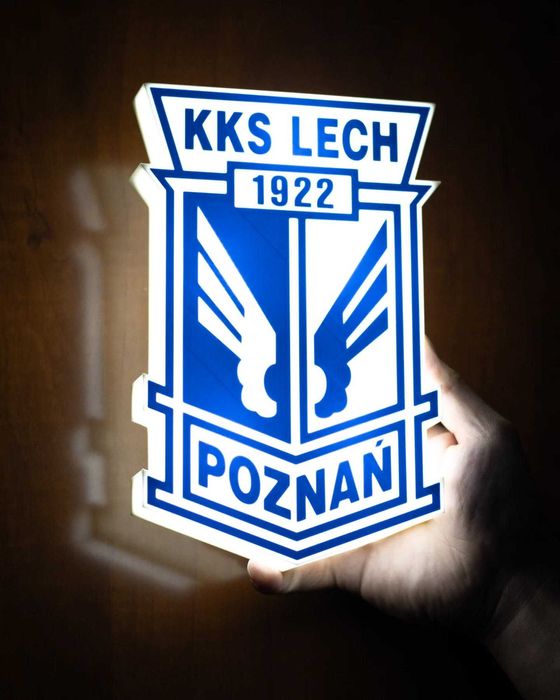 Podświetlany herb / logo 3D LED — personalizowany prezent premium
