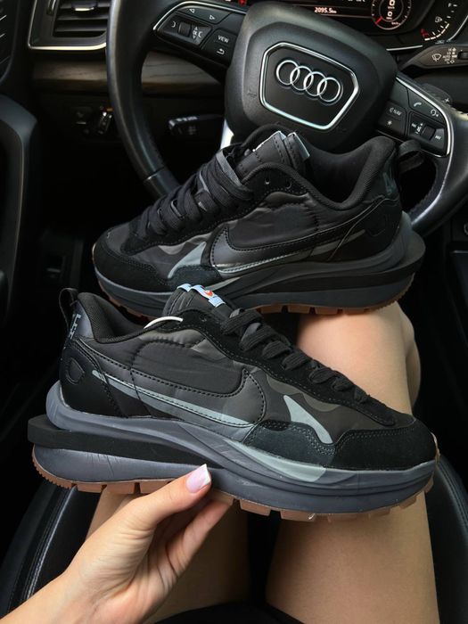 Мужские кроссовки Nike x Sacai VaporWaffle Black