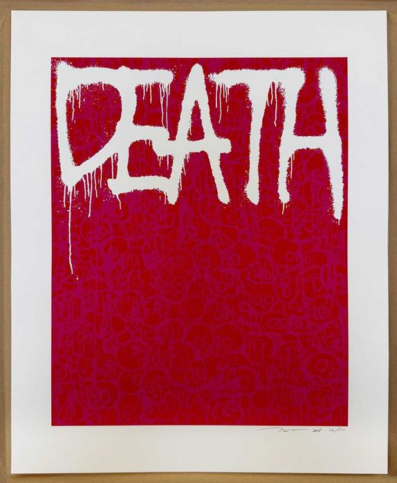Takashi Murakami – Serigrafia "DEATH RED" (36/100, assinada)