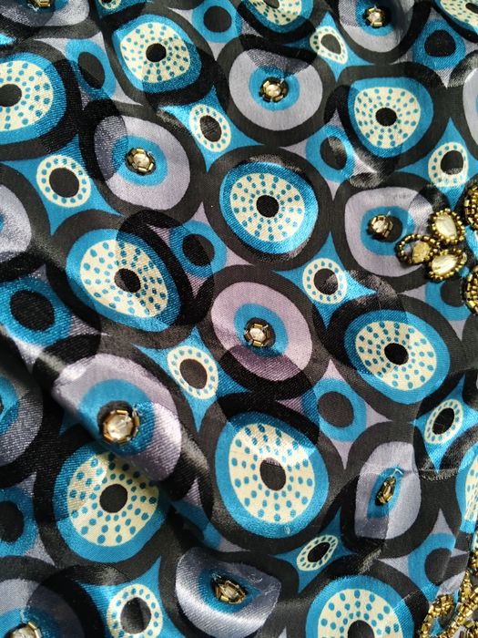 Индийское сари искусственный шелк