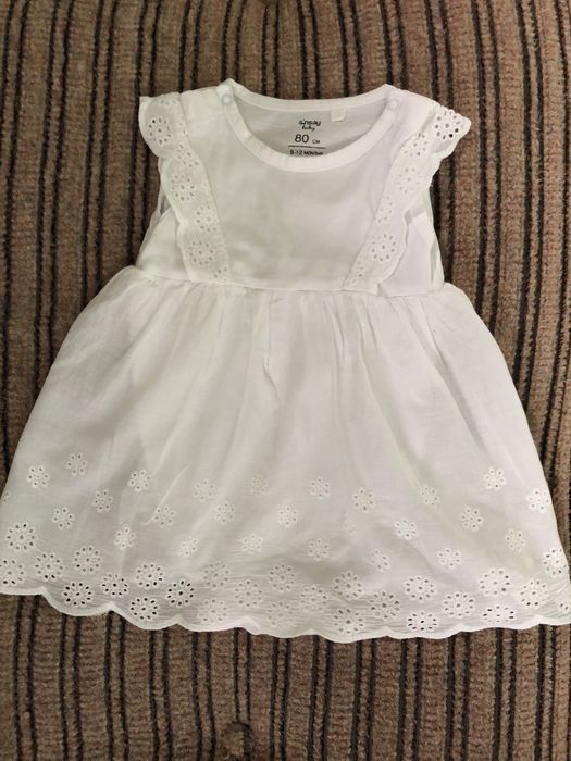 Біла сукня-боді 80 розміру