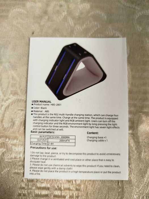 Stacja dokująca NS2 Charging Dock – do NS2 J-CON – 4 kontrolery – RGB