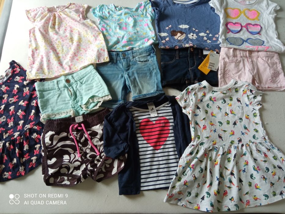 Zestaw /paka na lato dziewczynka 92 H&m Carters next