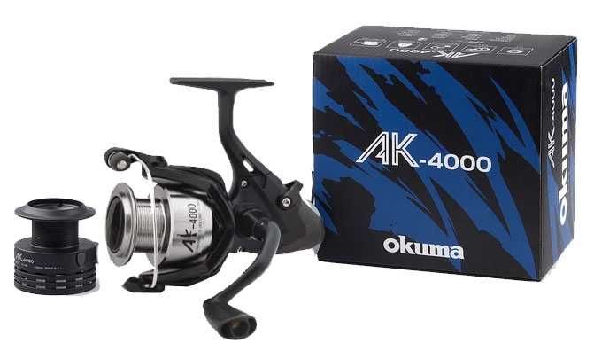 Solidny Kołowrotek Okuma AK 4000 Baitfeeder 2 szpuli Wrocław