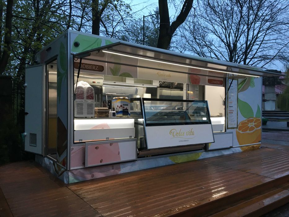 Przyczepa gastronomiczna - lodziarnia - Sanepid - PZH - Faktura VAT