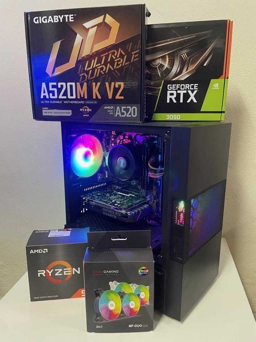 PC GAMER / Ryzen 5500 / RTX 3050 / 16GB RAM / SSD / Pc Novo 3 Anos Garantia !