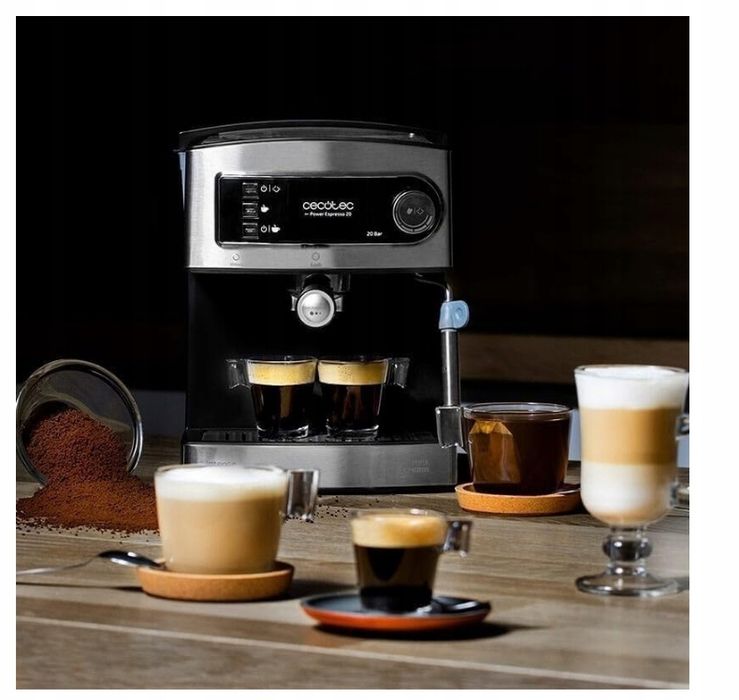 ekspres do kawy kolbowy Cecotec Power Espresso 20 srebrny/szary