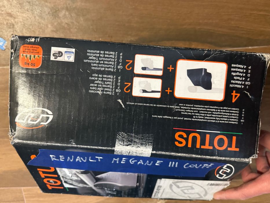 Bagaznik dachowy renault megane 3 III Coupe adaptery cam totus 40109