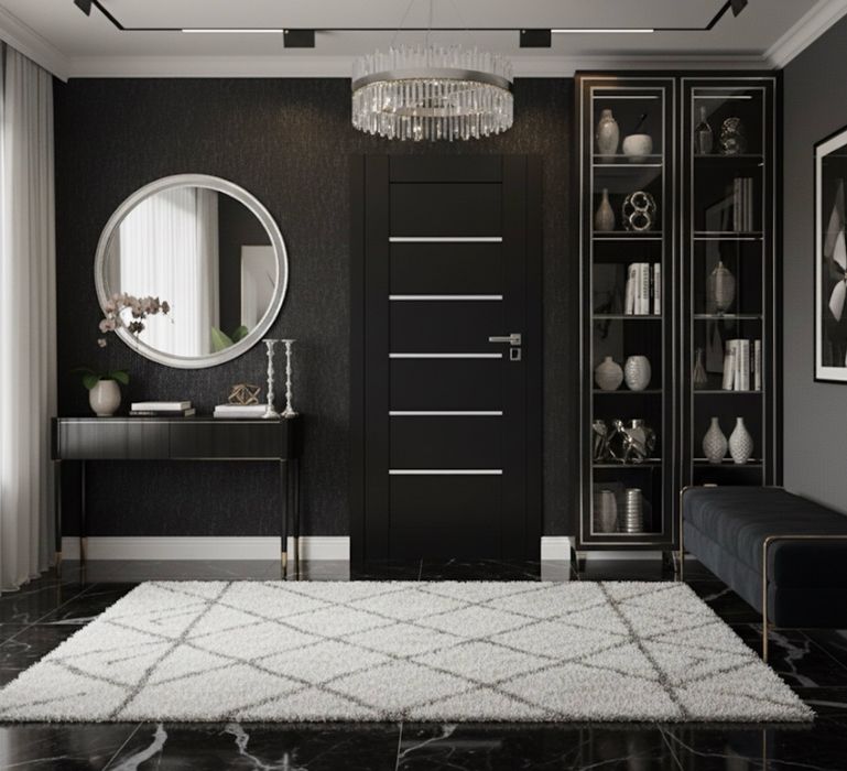 Drzwi wewnętrzne Chicago Windoor z szybkami Przylgowe bezprzylgowe