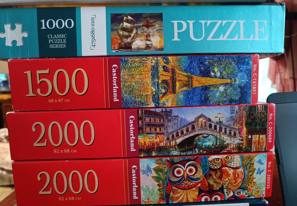 Пазли на 1000, 1500, 2000, 3000  шт, обмін
