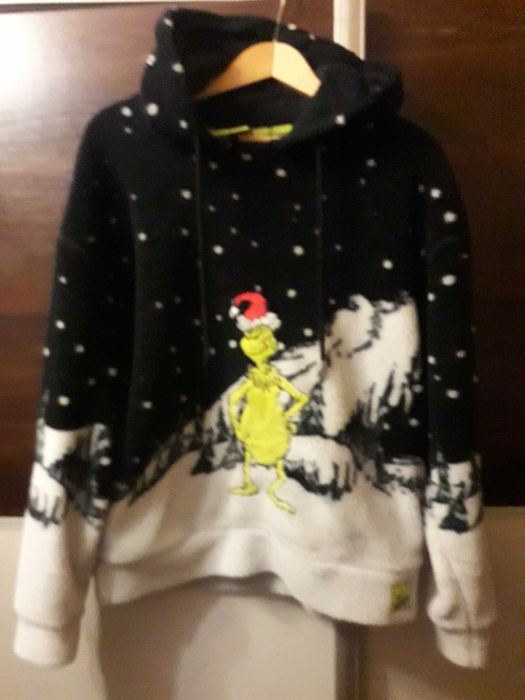 bluza z kapturem ocieplana grinch