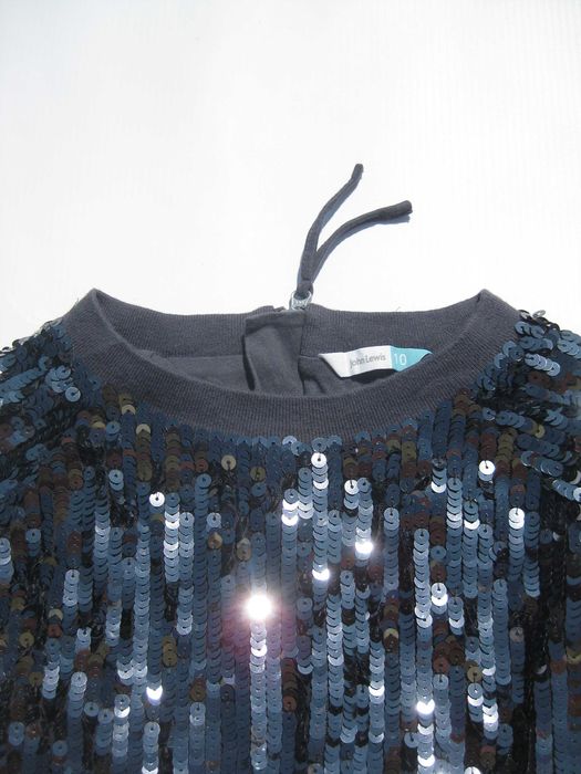 Нарядный блестящий свитер батник с пайетками John Lewis 10 лет