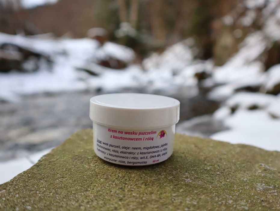 Naturalny Krem odżywczy i wzmacniający z kasztanowcem i różą 60 ml