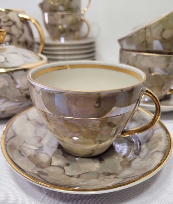 Stary porcelanowy serwis kawowy ZPS Karolina .W Potacki