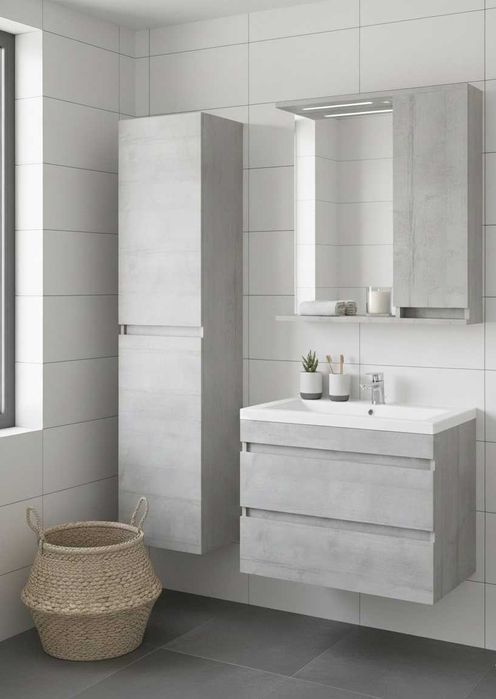 Тумба підвісна A2 DESIGN RENE 70 умивальником Cers Моноліт 70 см