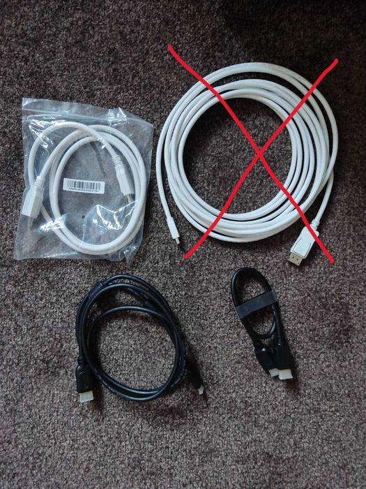Kable HDMI DisplayPort miniHDMI Thunderbolt