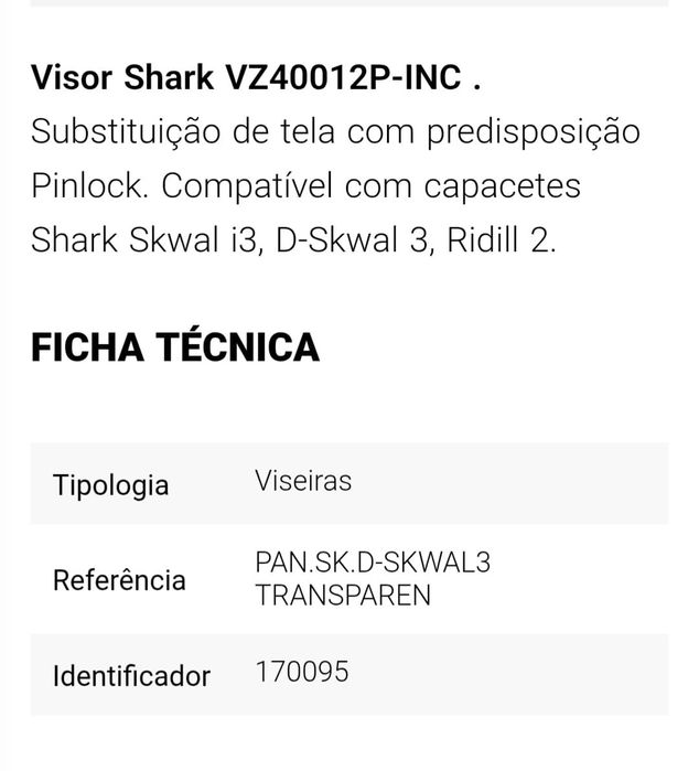 Viseiras capacete shark