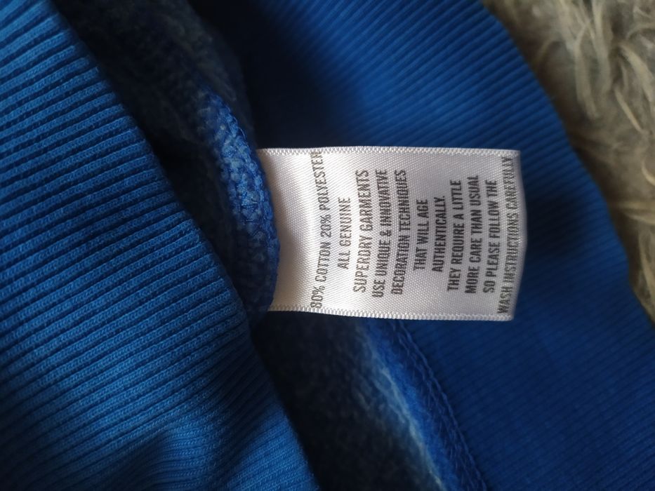 Bluza męska Superdry niebieska S z kapturem