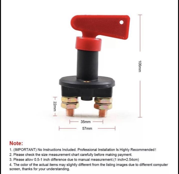 Interruptor de corte 12v-24v para veículos, carro, Camiao , barco