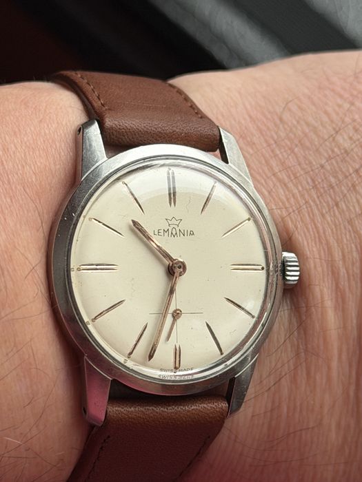 Zegarek Lemania 17 jewels Swiss made, rozmiar 35/44mm, piękny stan
