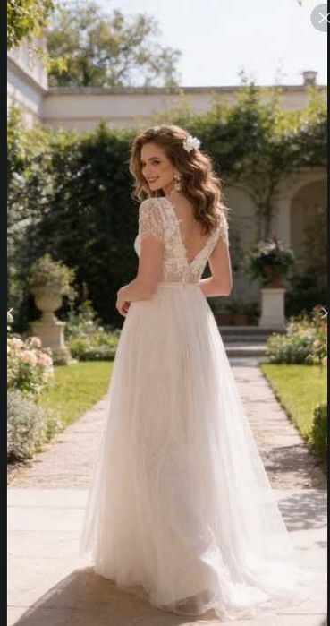 Suknia ślubna Zoé – DAMA Couture | Boho | Rozmiar S 162cm
