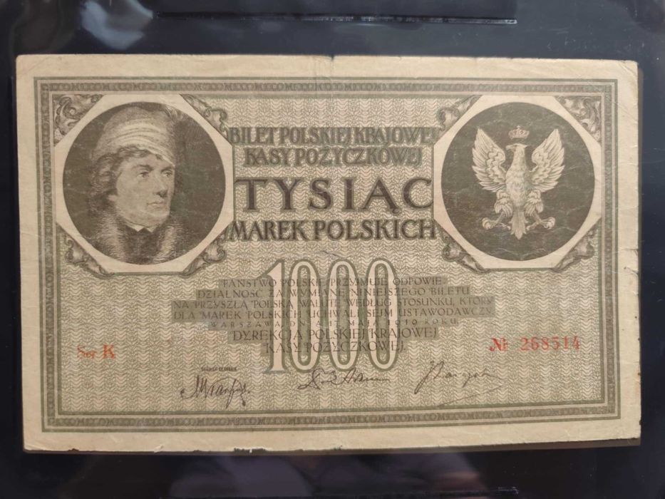 1000 marek polskich 1919 (majowe) Ser. J/K/L (do wyboru)