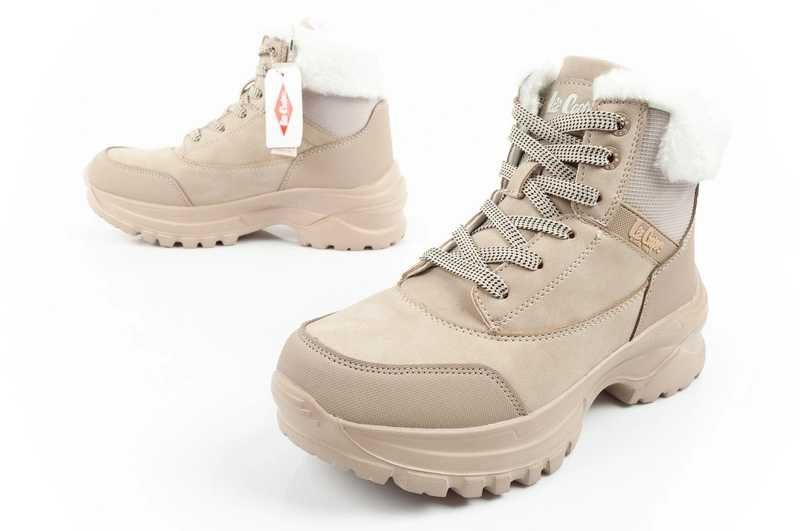Lee Cooper zimowe trekkingowe Lee Cooper ocieplane beżowe r. 36-41