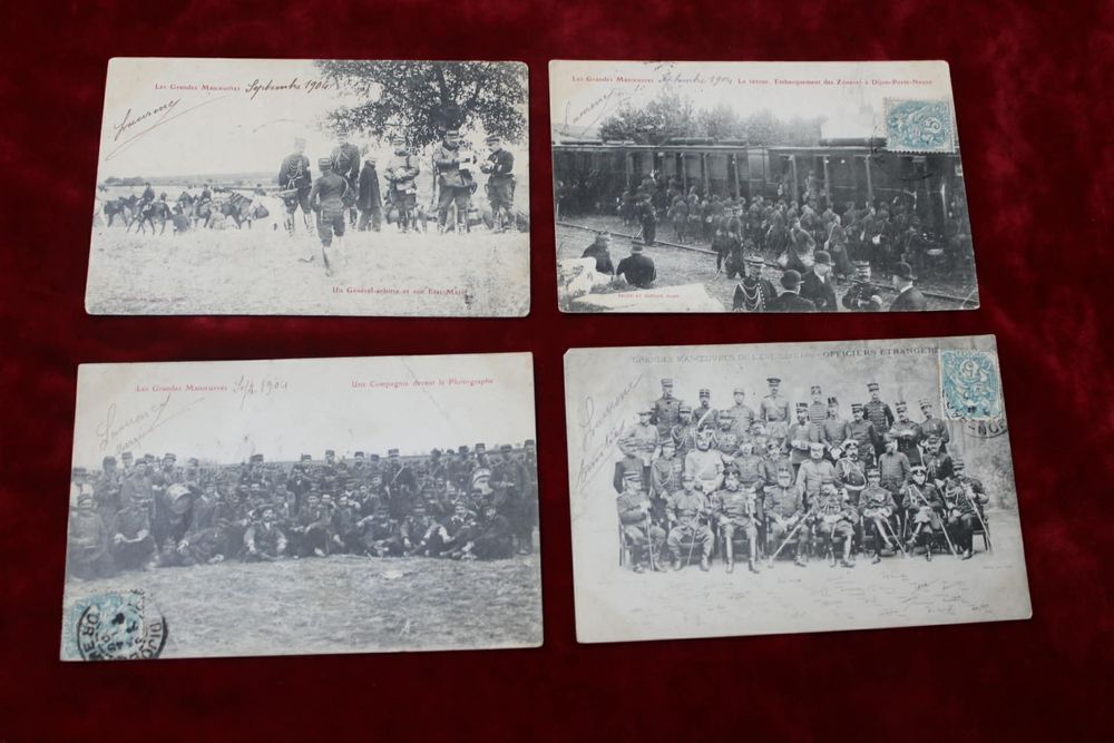 4 postais originais da altura  da primeira guerra mundial