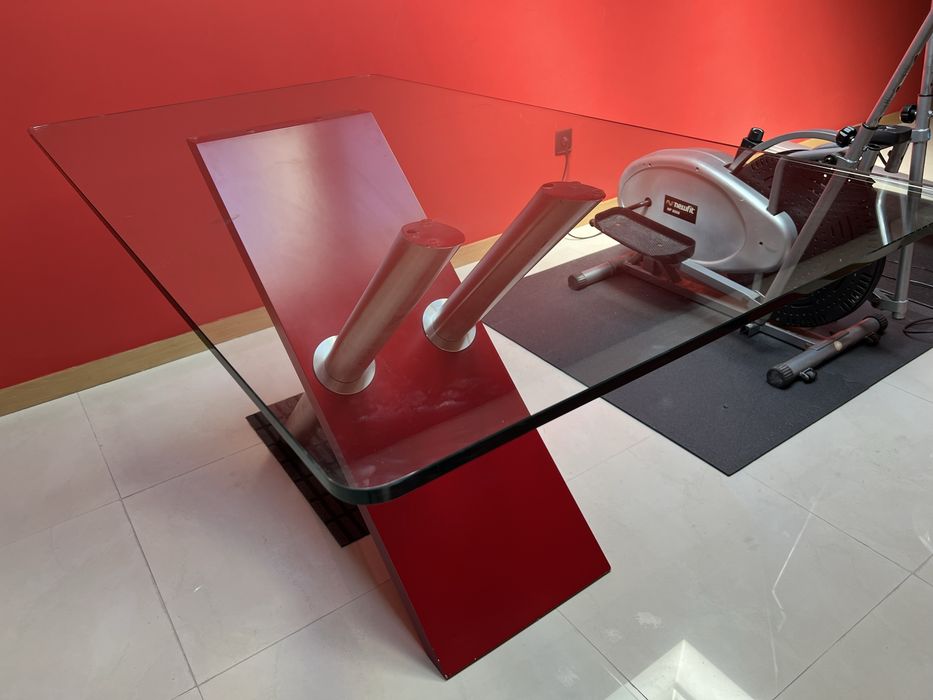 Mesa Sala 1,60 x 0,90 tampo vidro