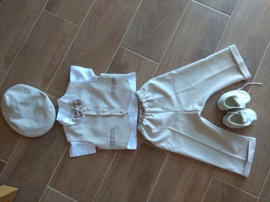 Elegancki strój do chrztu, rozmiar 74-80, dla chłopca