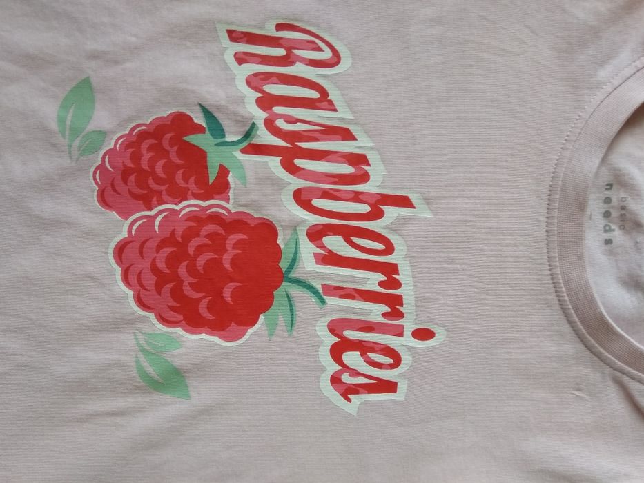 T-shirt różowy maliny Raspberries 116 Name it