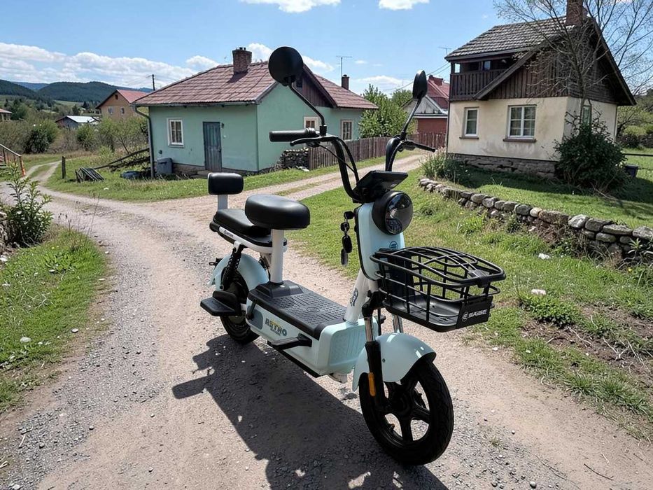 Електровелосипед Oscar Retro 400 Вт 48В 13Аг графен двомісний, сірий