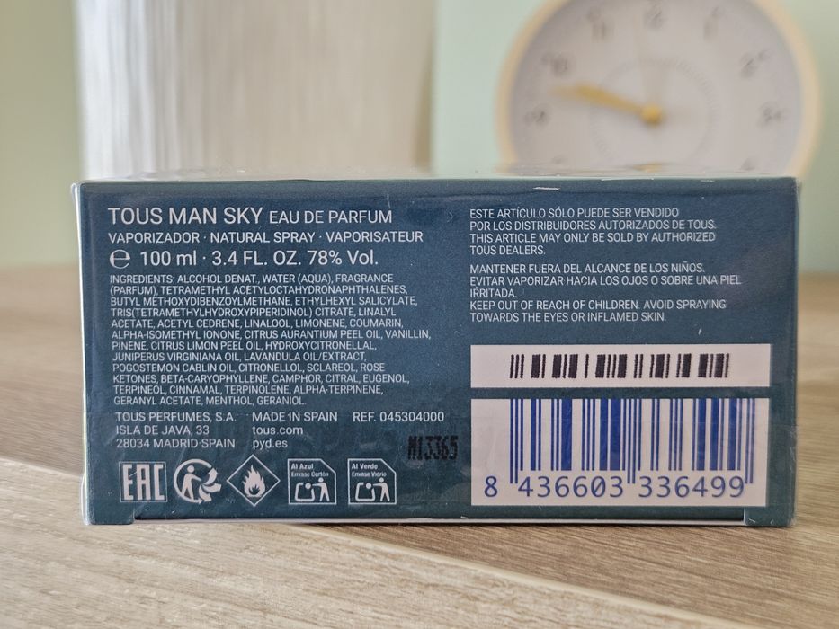 Perfume Tous Man Sky EDP 100ml - Novo e Selado