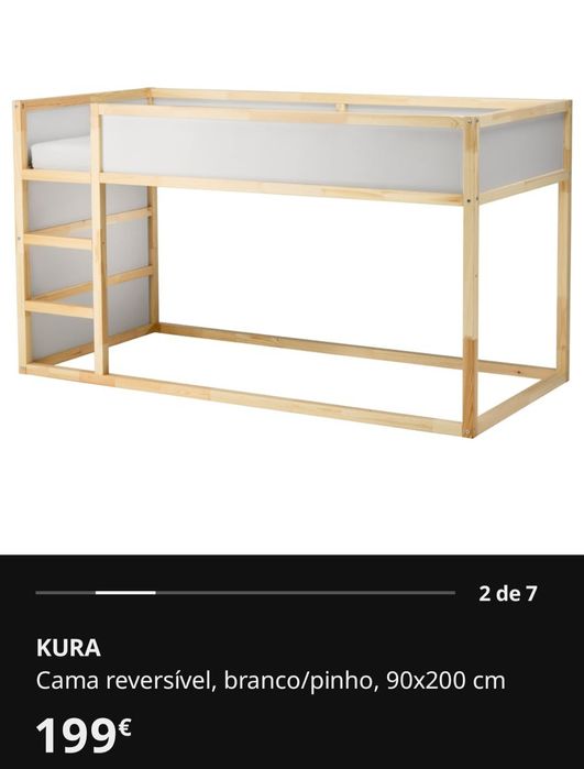 Cama reversível do IKEA, 90x200 cm -  usada