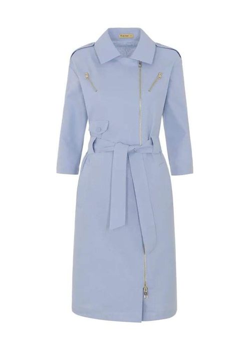 Nowa błękitna sukienka Ochnik XS/S len z paskiem