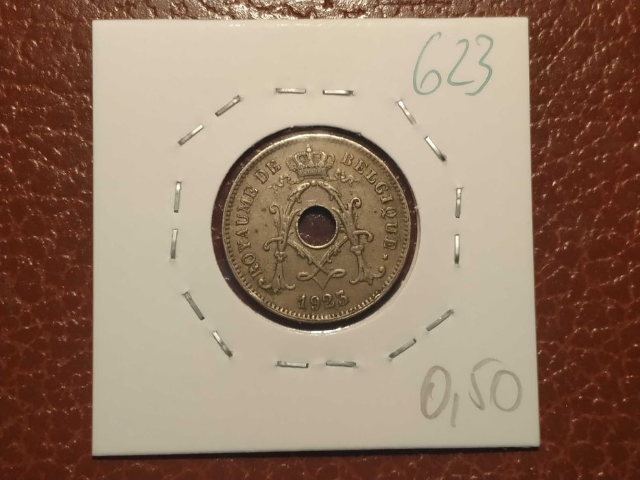 623 moeda de 10 centimes de 1923 Belgique (plantas) - Bélgica