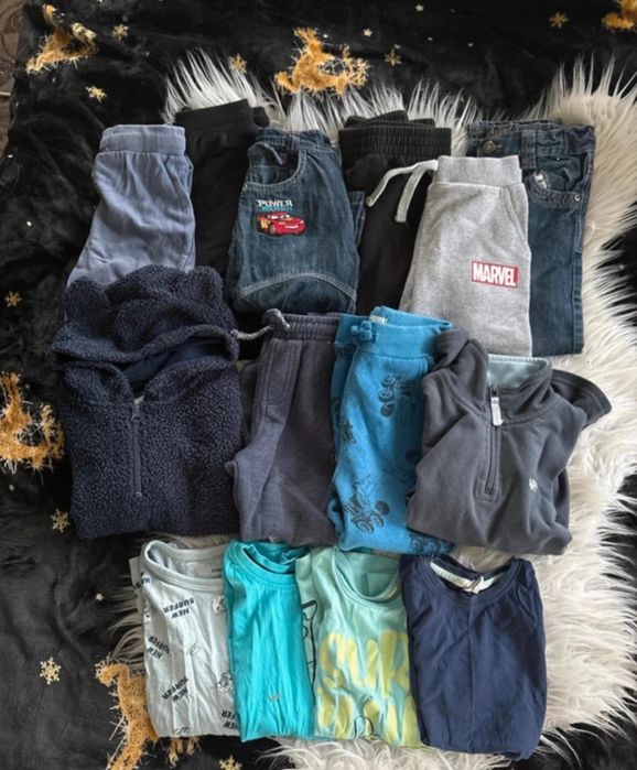 Zestaw ubrań chłopięcych mega paka rozmiar 116