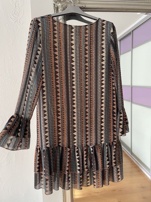 Sukienka Xana oversize wzory bawełna