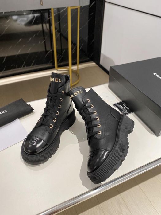 Botki Chanel skóra naturalna