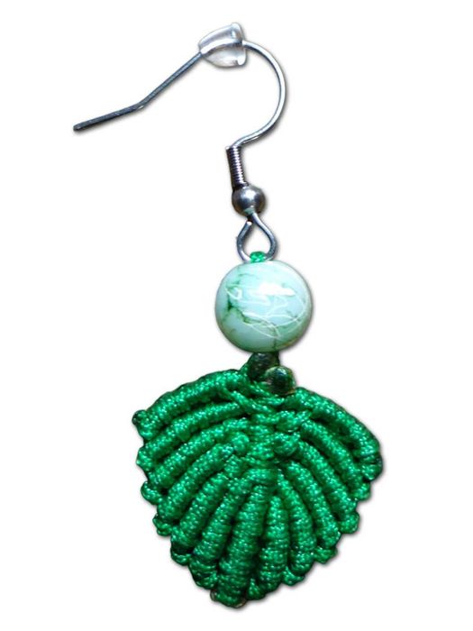 Lekkie kolczyki ze sznurka, makrama, handmade, stal nierdzewna