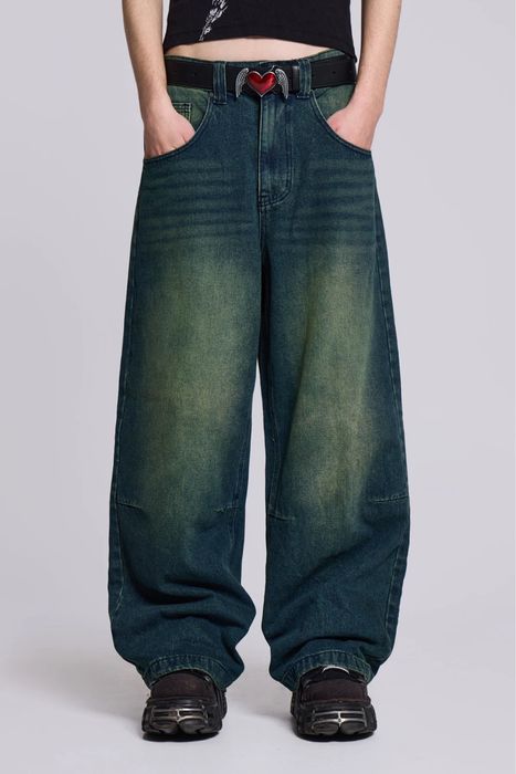 Jaded London Sandblast Blue Wash Colossus Fit Jeans